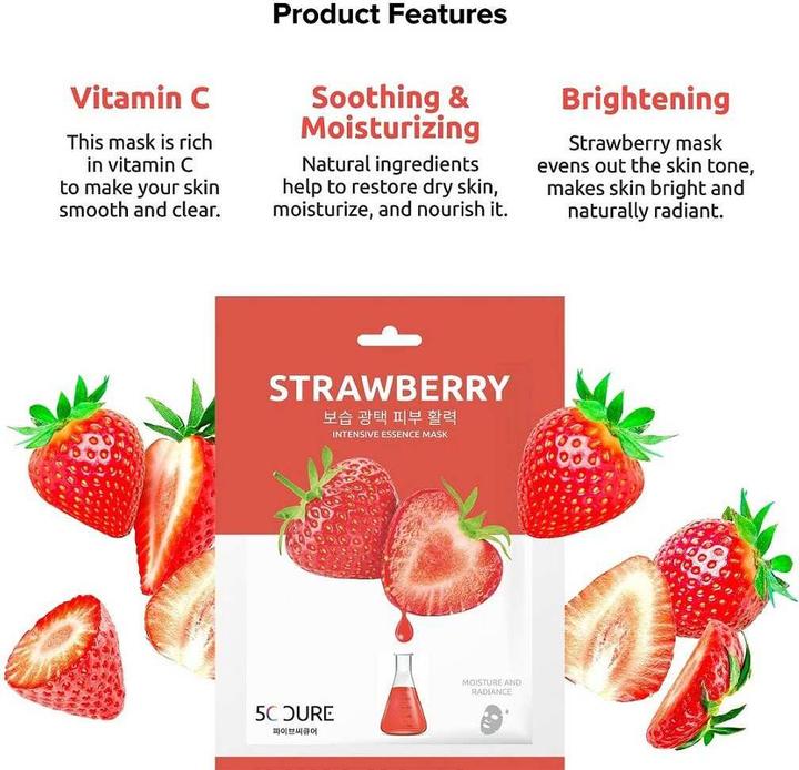 Actual product image 5C Cure Strawberry Intensive Essence Mask