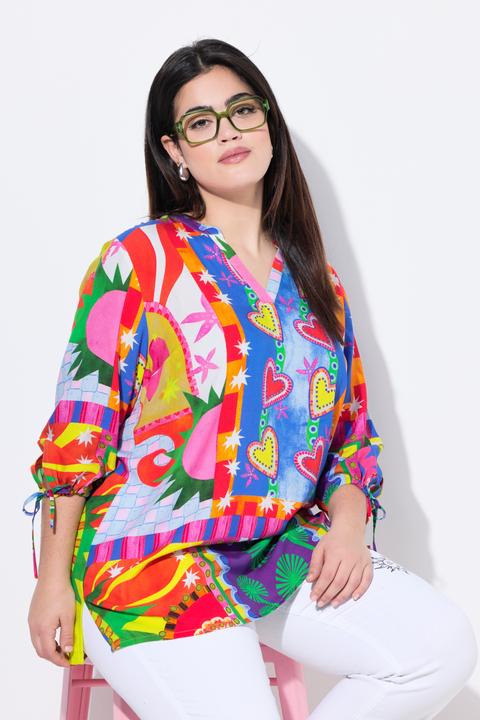 Immagine prodotto Angel of Style Bluse, A-Linie, Mustermix-Druck, 3/4-Ärmel (48)
