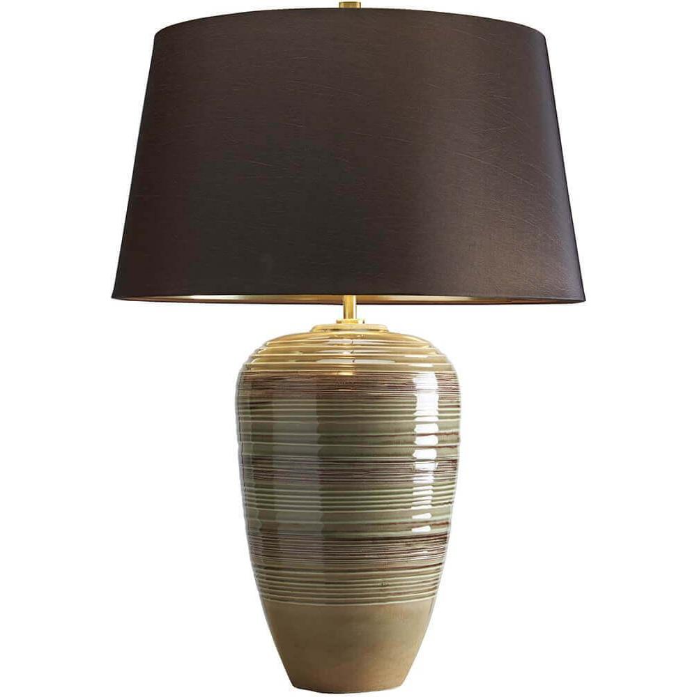 Elstead Lighting, Lampada da tavolo, Lampada da tavolo Demeter E27 verde e marrone smaltata, Made in UK (E27)