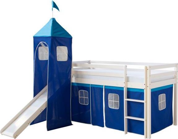 Actual product image Homestyle4u Loft bed with slide and tower (90 x 200 cm)