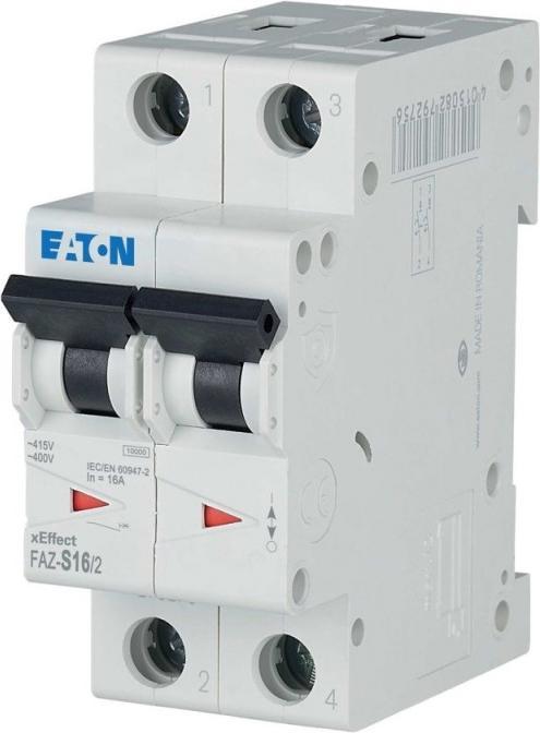 Image du produit Eaton Disjoncteur 16a Bipolaire Courbe S 10 Ka