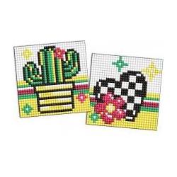 Ideyka Diamantmosaik Kinder - Blume und Kaktus 9x9cm