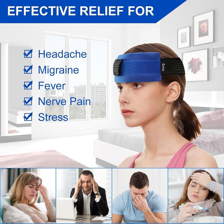 Produktbild Cbx Gel Kühlmütze, Migräne Mütze, Eiskappe (2 x)