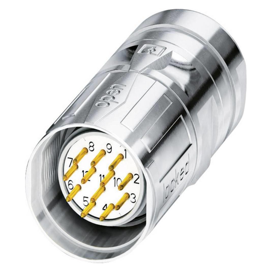 Phoenix Contact Argento Connettore Del Cavo M23 Ca-12P, Cavo + Spina Elettrica,