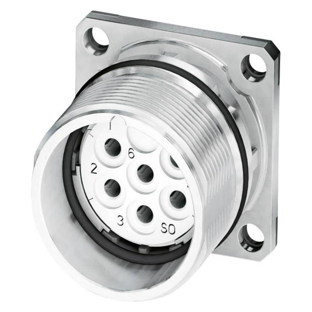 Phoenix Contact M23 Gerätesteckverbinder, Flan, Elektronikkabel + Stecker, Silber