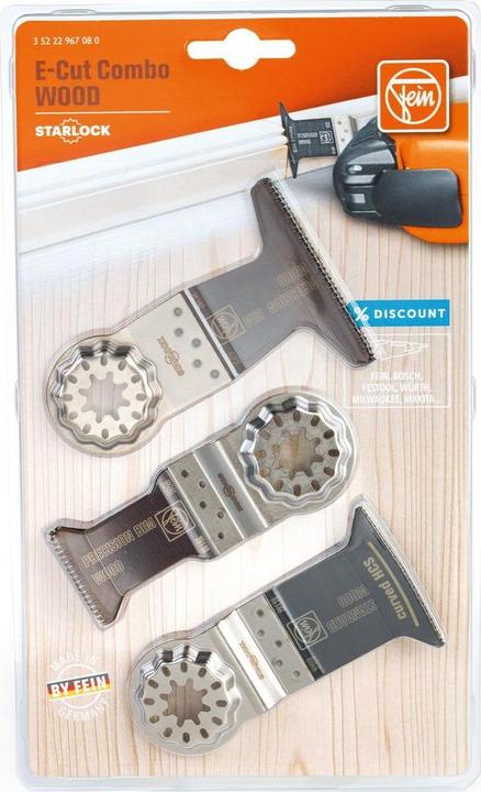 Produktbild Fein Tauchsägeblatt E-Cut Combo Starlock Wood, 3-teilig