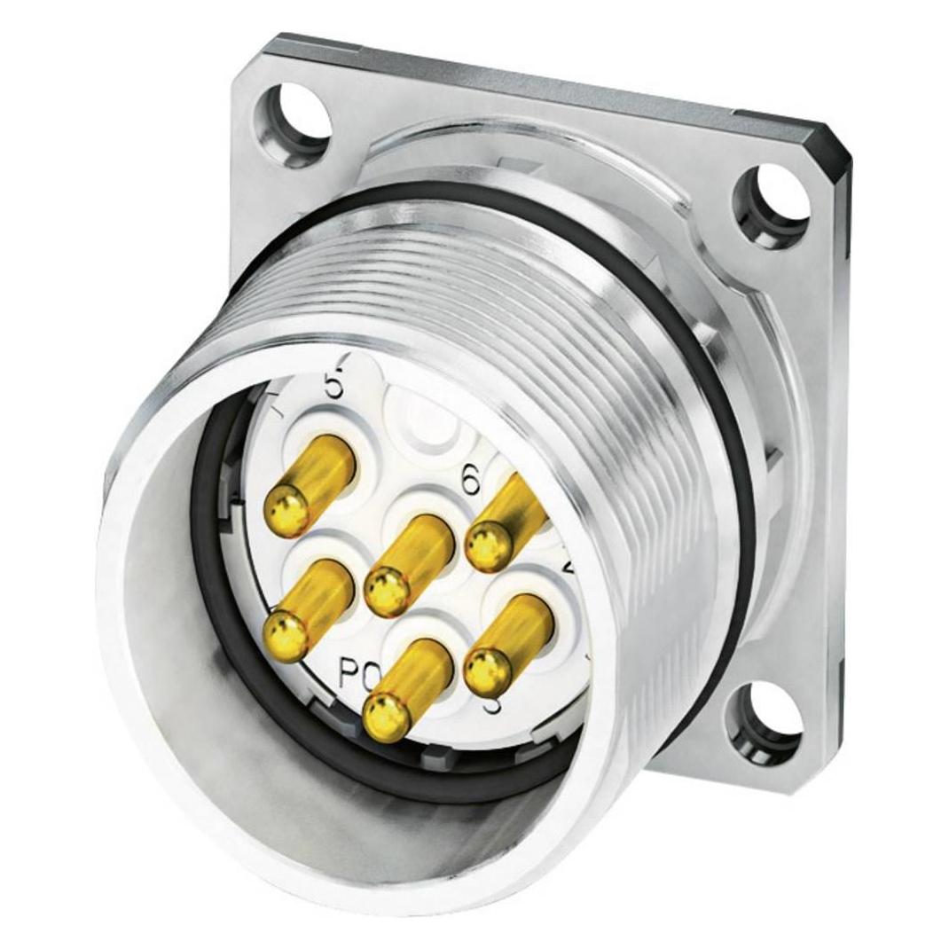 Phoenix Contact M23 Gerätesteckverbinder, Flan, Elektronikkabel + Stecker, Silber