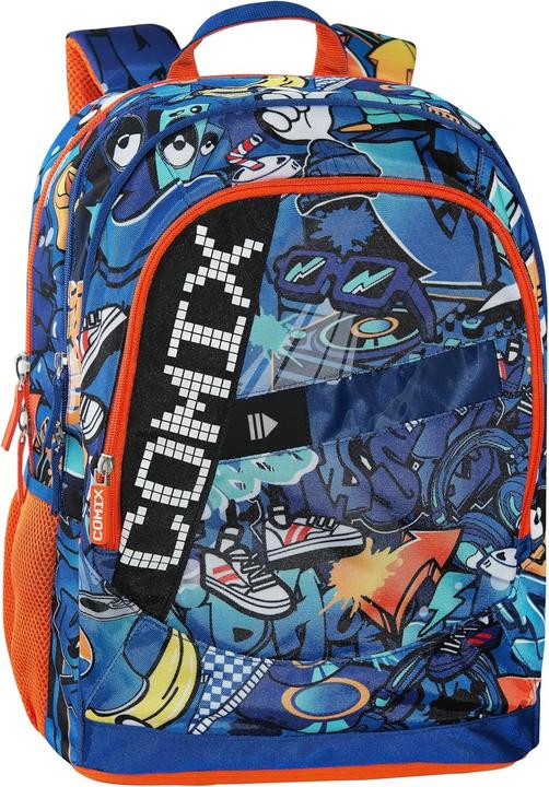 Actual product image Comix Ultra Bright School Backpack with LED Lettering and Removable Trolley