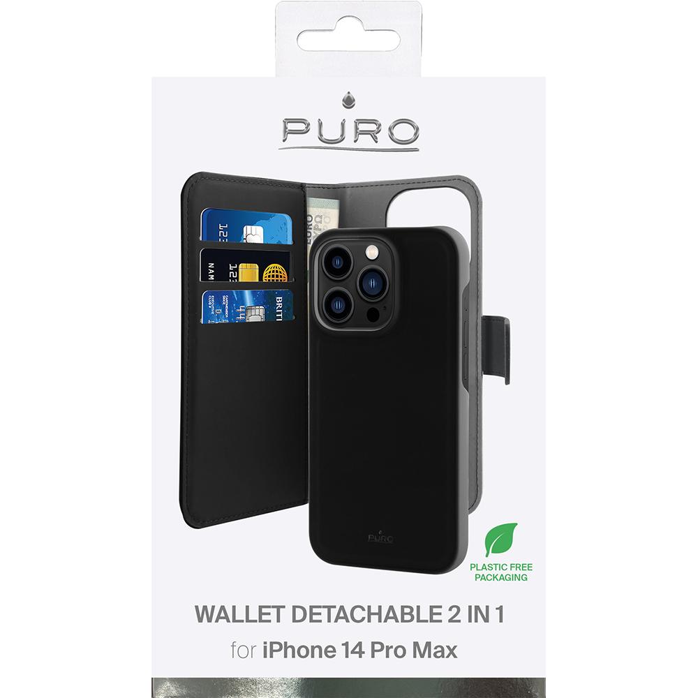 Thumbnail - Puro Wallet Detachable (Apple iPhone 14 Pro Max), Smartphone Hülle, Schwarz