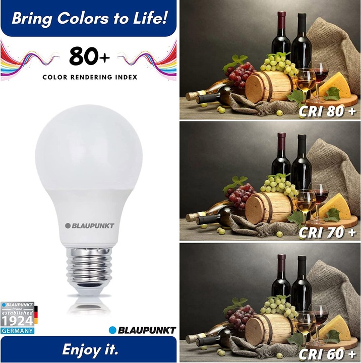 Produktbild Blaupunkt LED E27 Glühbirne - 12W - Neutralweiss 4000K - Led Lampen - 4-er Pack (E27, 12 W, 1260 lm, 4 x, F)