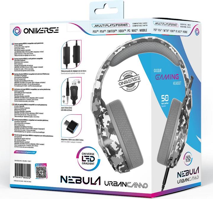 Actual product image Oniverse - Gaming-Headset Nebula - UrbanCamo (Mehrplattform) (Cable)