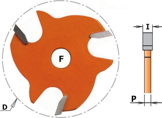 Actual product image Ake CMT 822.340.11 4 mm disc milling cutter without spindle