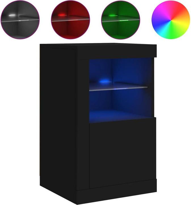 Actual product image vidaXL Side cabinet with LED lights black (41 x 37 x 67 cm)