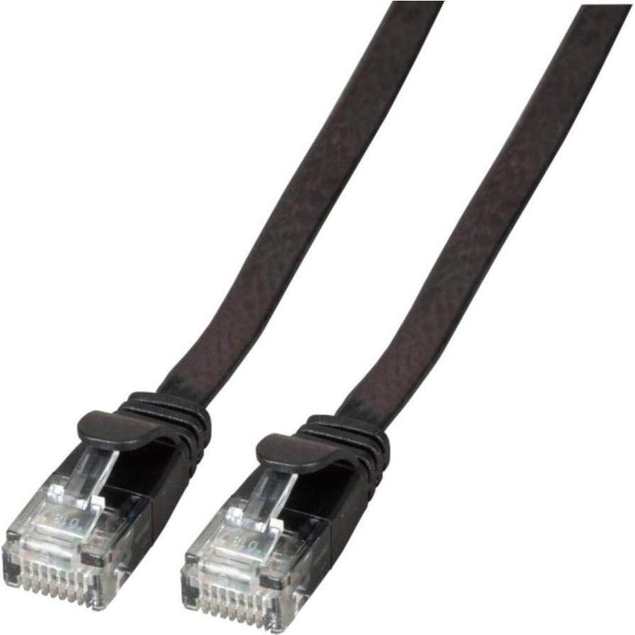 EFB Elektronik Flachpatchkabel U/UTP, Cat., PVC (U/UTP, CAT6a, 0.50 m), Netzwerkkabel