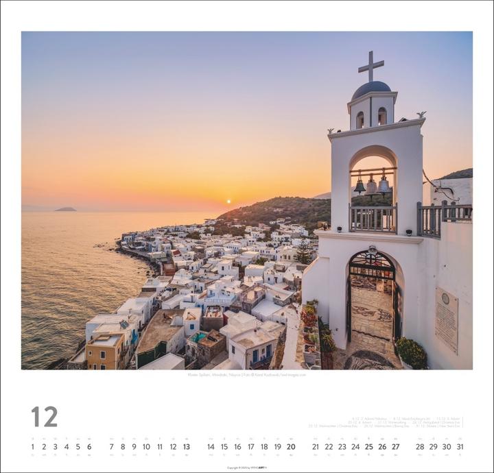 Actual product image Griechische Inseln Kalender 2026 - Im Land der Götter (48 x 46 cm)
