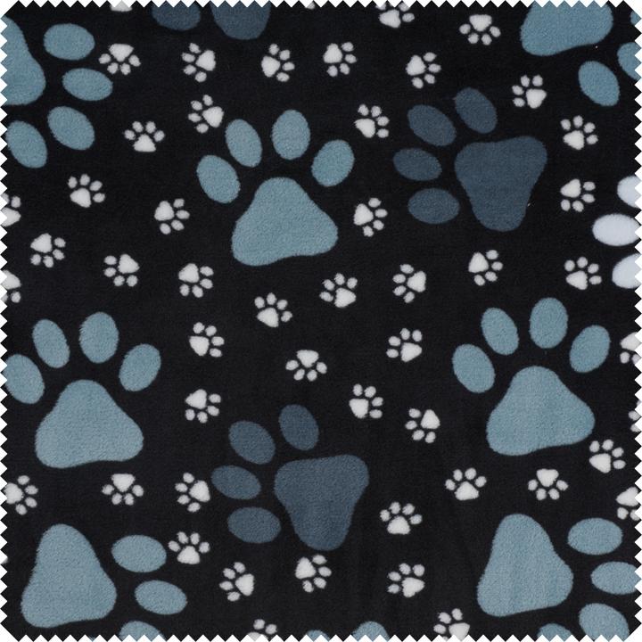 Produktbild VBS Fleece-Stoff "Pfoten-Schwarz", 150 cm breit, Meterware