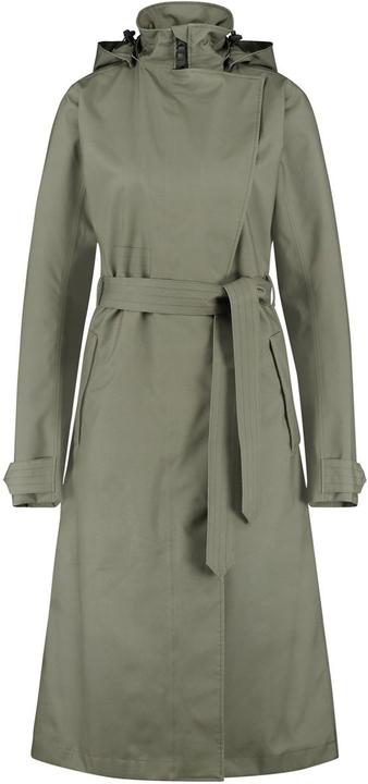 Agu Trench Coat Long Regenjas Urban Outdoor Dames - Groen - XXL
