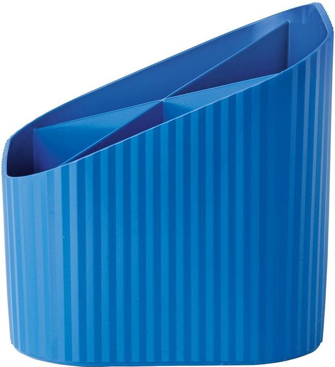 Produktbild Han Stifteköcher Re-X-LOOP, blau 4 Fächer, 100% recycelter Öko-Kunststoff