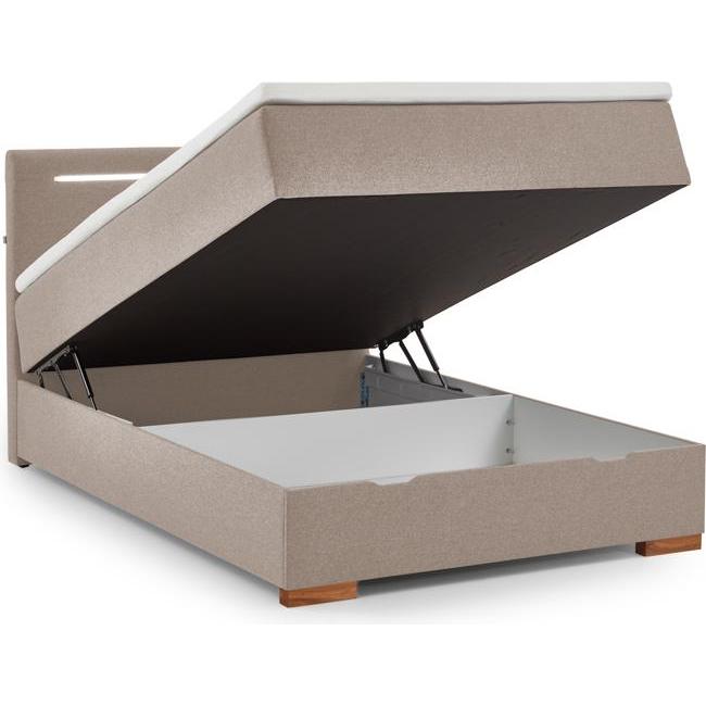Thumbnail - Meise Möbel, Boxspringbett, Cooper I Boxspringbett Holzfuss/Stoff Faro (140 x 200 cm)