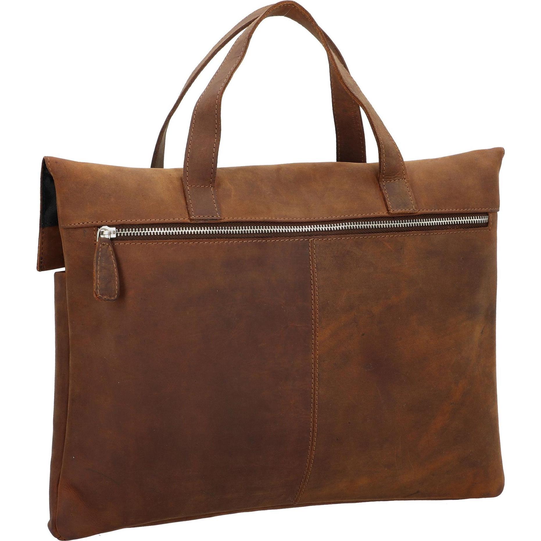 Fujitsu 500er Serie Aktentasche Leder 42 cm Laptopfach (17.32"), Notebooktasche, Braun
