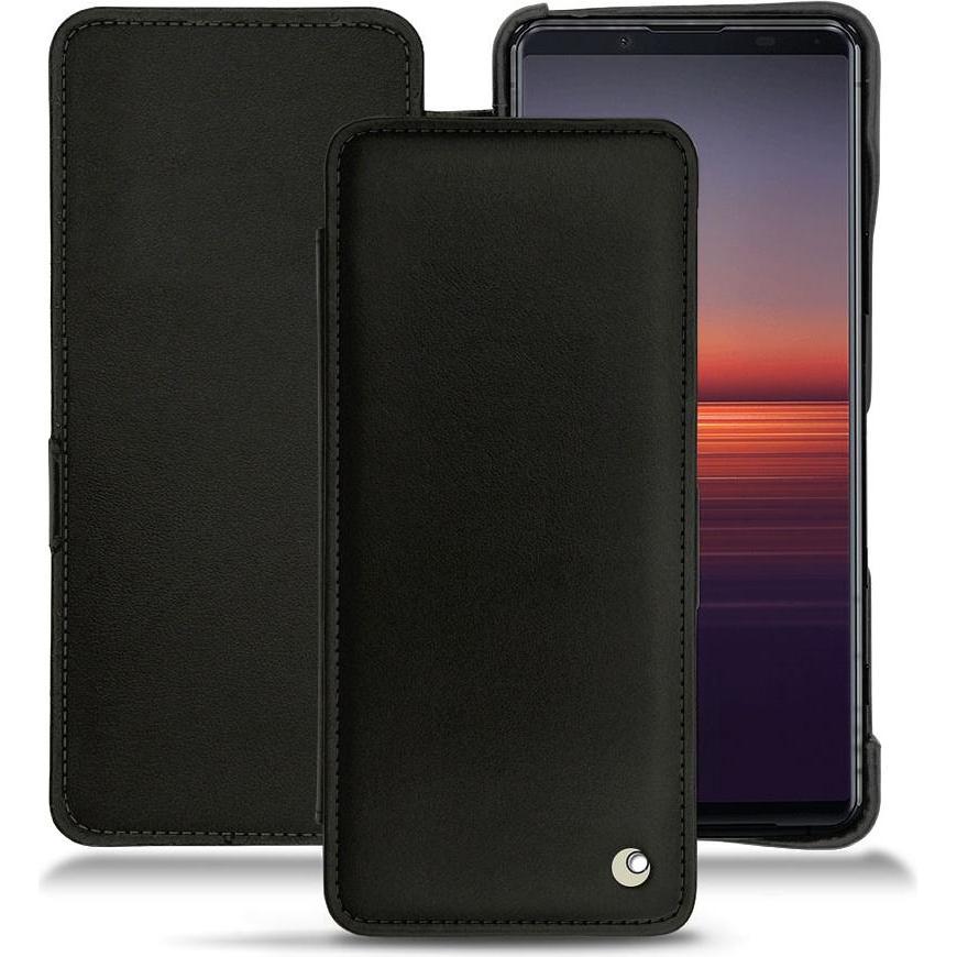 Noreve Lederschutzhülle horizontal (Sony Xperia 5 II), Smartphone Hülle, Schwarz