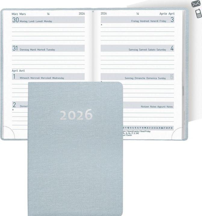 Produktbild Biella Taschenagenda Mittelformat (Deutsch, Französisch, Italienisch, Englisch)