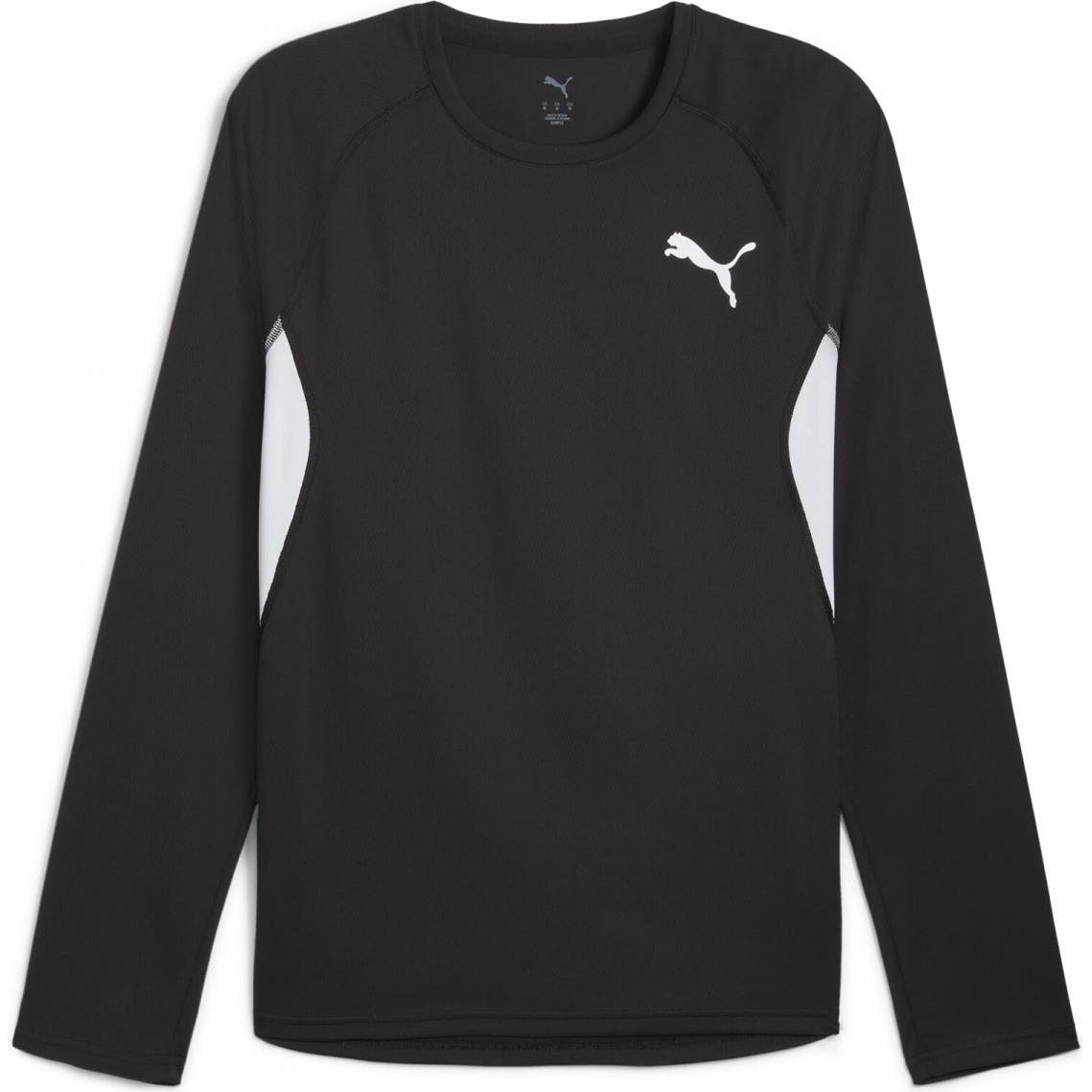 Puma, Herren, Sportshirt, M Cross The Line Ls Tee 3.0 (M), Schwarz, M