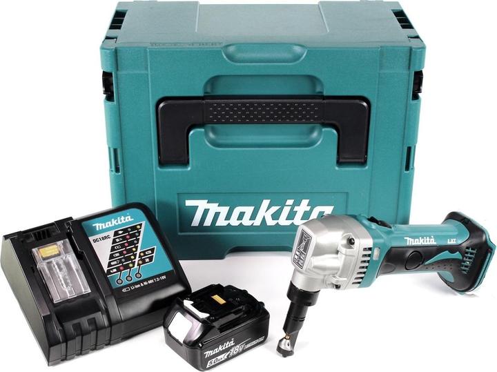 Produktbild Makita DJN 161 RT1J 18V Akku Knabber Schere + 1x Akku 5,0Ah + Schnellladegerät + Makpac