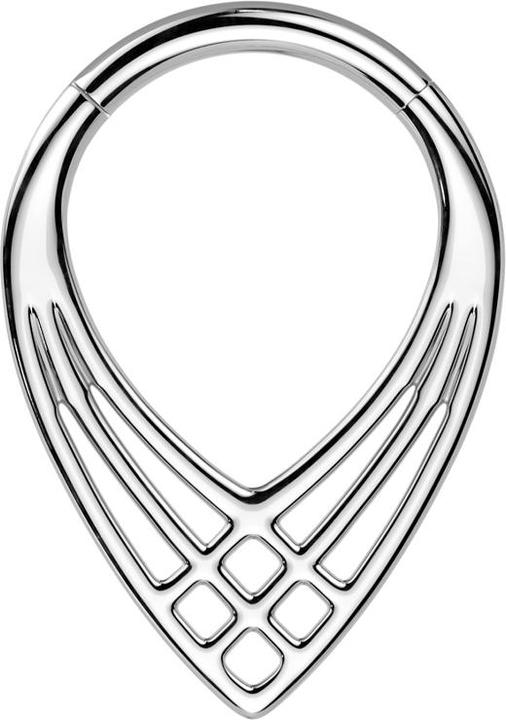 Image du produit Star Piercing Micro anneau segment pliable argent trois angles croisés (Titane G23)