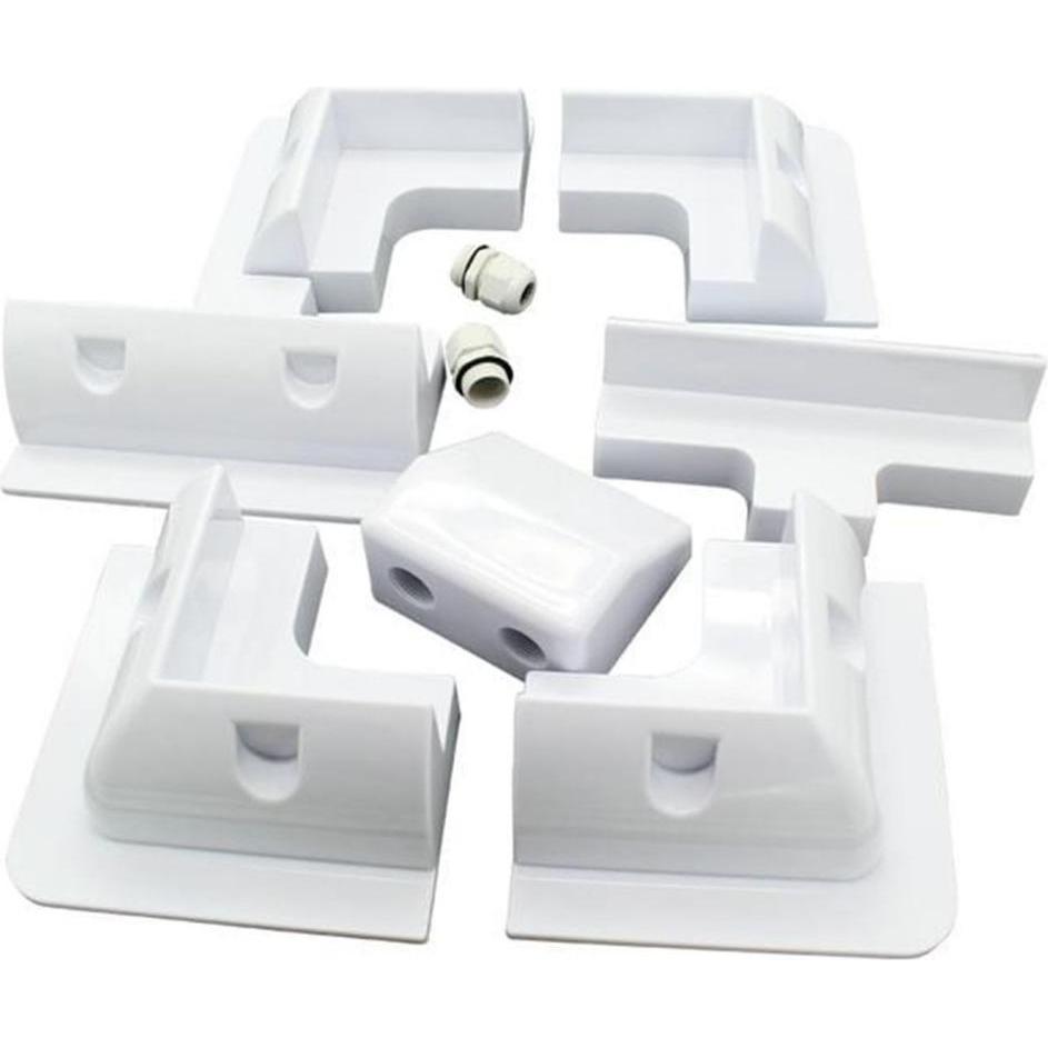 Swaytronic, Zubehör Solarenergie, ABS Solar-Montage-System 7-teilig (w) (Solaranlage Montagematerial)