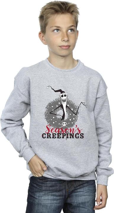 Actual product image Disney Boys The Nightmare Before Christmas Seasons Creepings Wreath Sweatshirt (128)