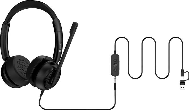 Produktbild Sandberg 3in1 Office Headset Pro ENC (Kabelgebunden, USB-C, Microsoft Teams)