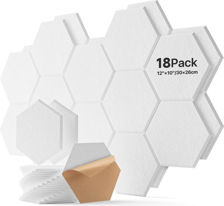 Soundsbay Selbstklebendes Akustikpaneele-Set (18 Stk.)