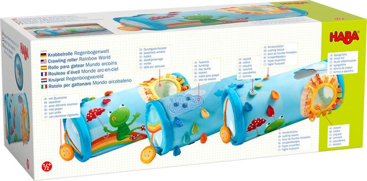 Actual product image Haba Crab roll rainbow world (Italian, English, German, French)