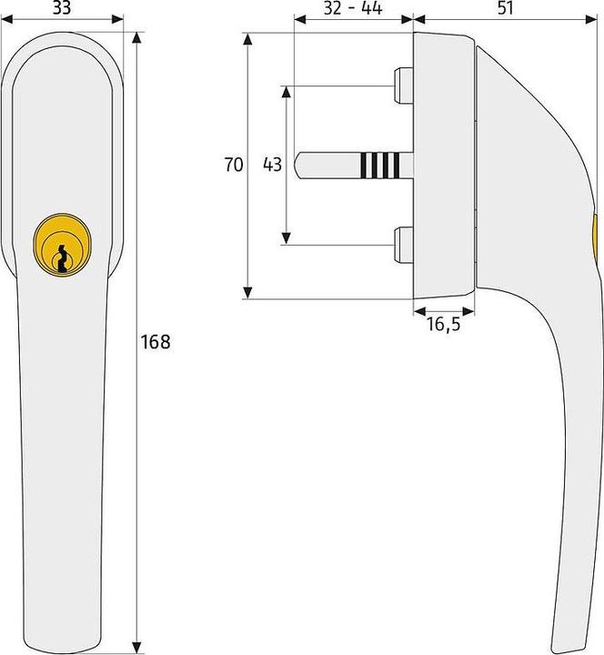 Actual product image Abus FG300 W AL0125