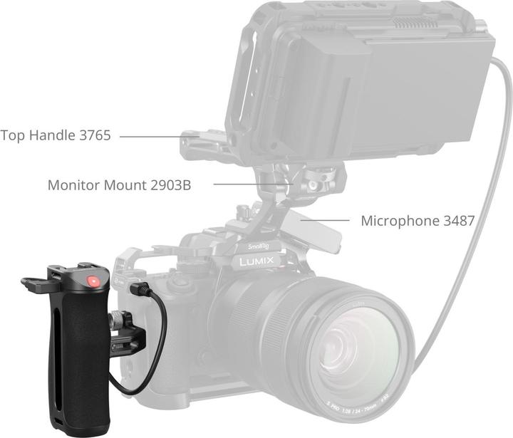 Image du produit SmallRig Side Handle with Rec Trigger, Detailfarbe: Schwarz (Cage, Poignée)