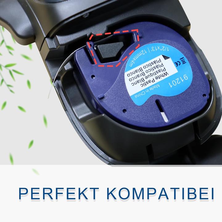 Actual product image Molabel 20er Set Letratag Label Tape Ersatz für Dymo Drucker (Black, White)