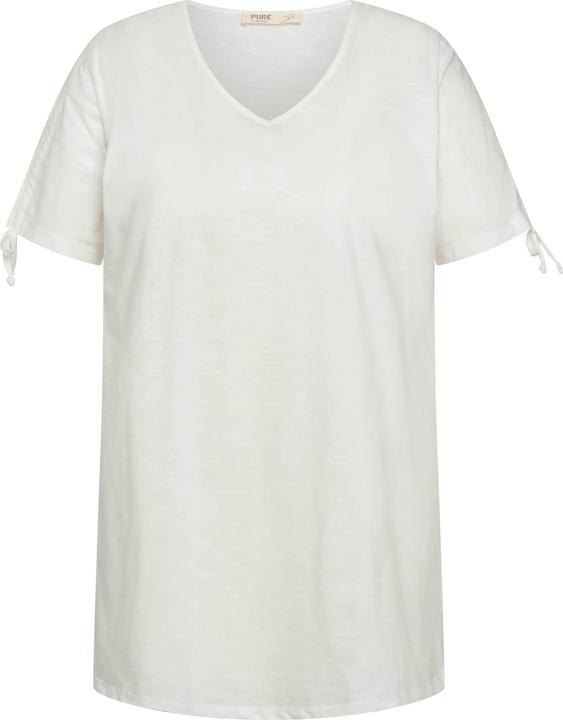 Actual product image Ulla Popken Eco Cotton Short Sleeve Tee with Tie Cuffs (50, 52)
