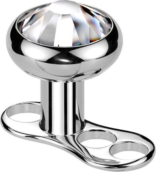Immagine prodotto Star Piercing Dermal Anchor filo interno argento con cristallo argento (Titanio G23, senza ottone)
