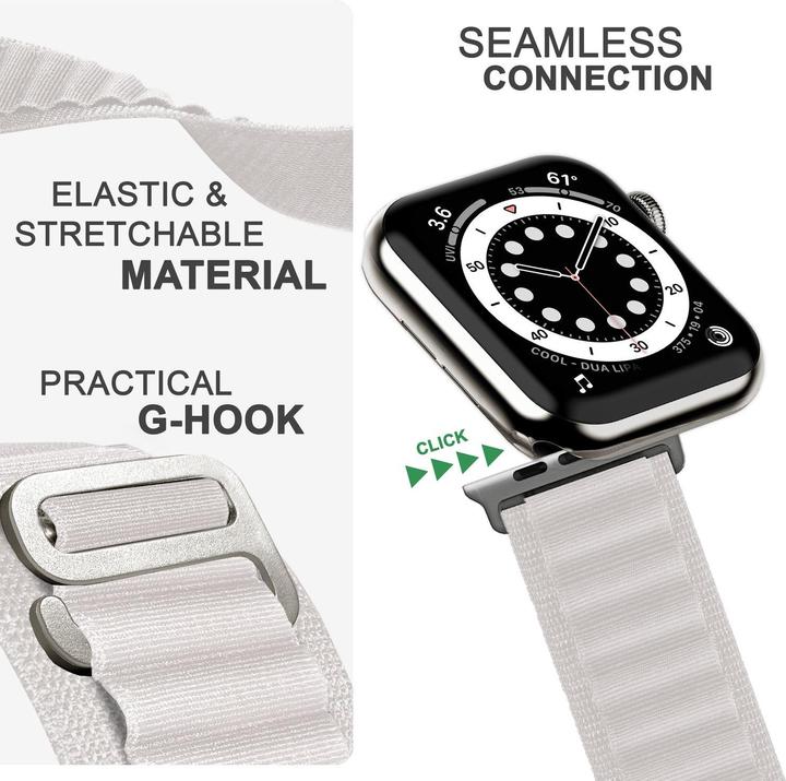 Produktbild Nalia Alpine Nylon Smart-Watch Armband (Nylon, Silikon)