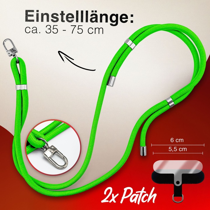 Produktbild Nalia HoldMe Lanyard Handykette – Universal Trageband für Smartphones - Verstellbar, Soft & Elastisch
