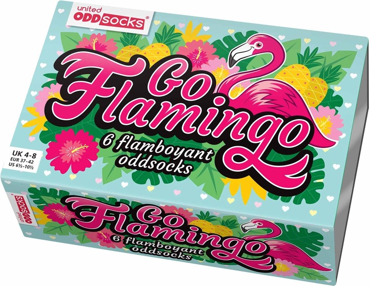 Actual product image United Oddsocks Go Flamingo (pack of 3, 37 - 42)