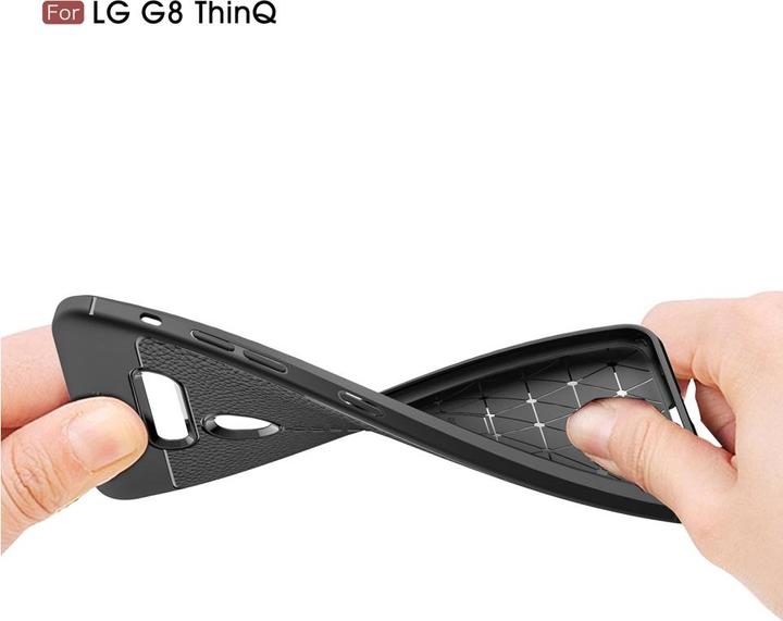 Actual product image Screenguard LG G8 ThinQ Sleeve Leather Design TPU Cover (G8 ThinQ)