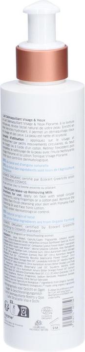 Image du produit Florame Organic Cleansing Milk for Face and Eyes 200ml (Lait nettoyant, 200 ml)