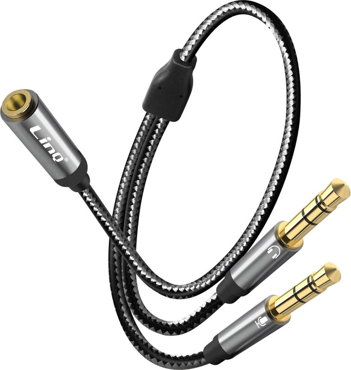 Actual product image LinQ 3.5mm jack connector female to 2x 3.5mm jack connector male (3.5mm jack, 3.5mm jack)