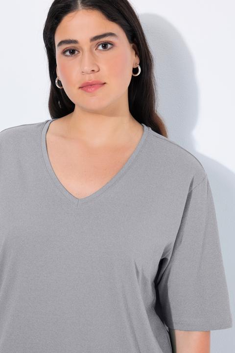 Produktbild Ulla Popken T-Shirt, V-Ausschnitt, Relaxed, Halbarm (42, 44)