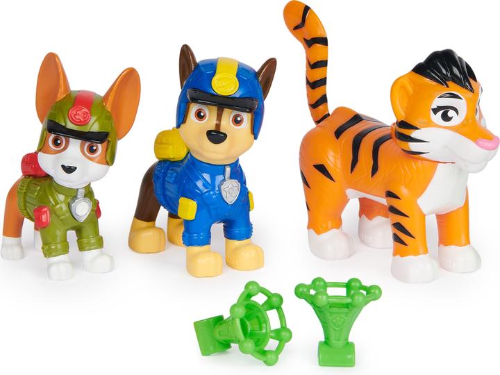Produktbild Spin Master Paw Patrol: Jungle Pups Chase, Tracker & Tiger, Actionfiguren mit Geschoss, Kinderspielzeug für Jung