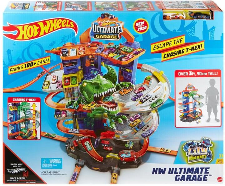 Productafbeelding Hot Wheels City Megacity Parkeergarage met T-Rex aanval