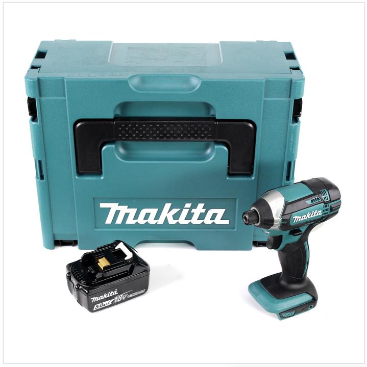Actual product image Makita DTD 152 T1J 18 V Li-Ion Cordless Impact Driver + Makpac Case + 1 x Battery BL 1850 5,0 Ah - w (Rechargeable battery operated)