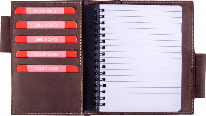 Image du produit Alpenleder Carnet de notes Goethe A6, ligné, cuir de buffle brun (A6, À rayures, Couverture rigide)